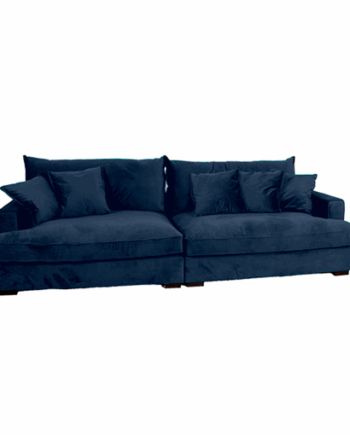 Chelsey Flydersofa Personers Sofa Blå Velour - Sofa