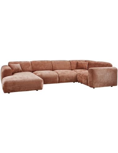 Cloud Højrevendt Sofa Chenille 345 198 Terracotta - Bepurehome Sofa