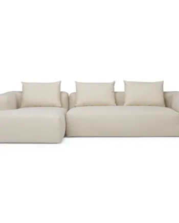 Cozy Personers Sofa Natur Stof Chaiselong - Nordly Sofa