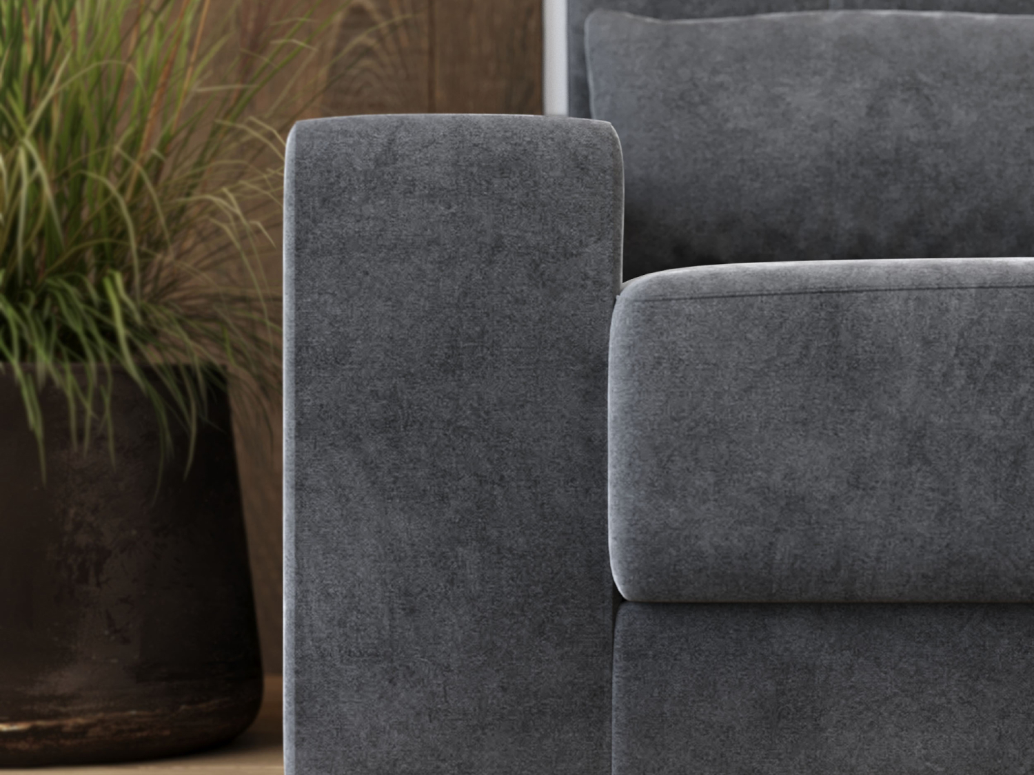 Farve: Antracit Sofa Til 180 Skabsseng Farve - Sofa