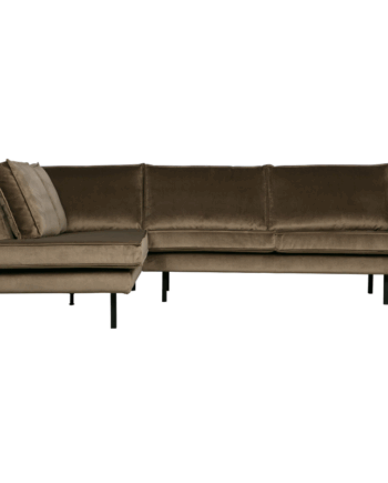 Blå Rodeo Hjørnesofa Venstrevendt Velour Blue - Bepurehome Sofa  - 8714713105694