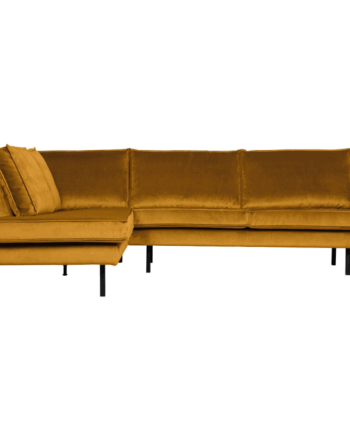 Gul Rodeo Hjørnesofa Venstrevendt Velour Ochre - Bepurehome Sofa  - 8714713106172