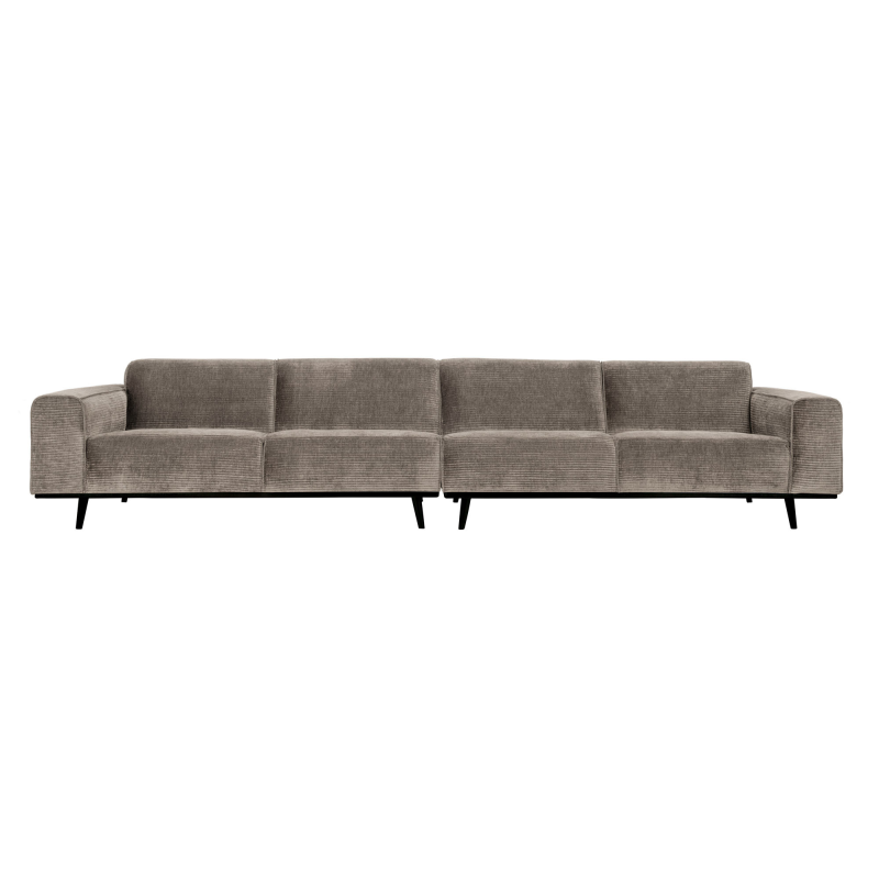 Grå Statement Pers Sofa 372 Flat Rib Clay - Bepurehome Sofa - 8714713139866
