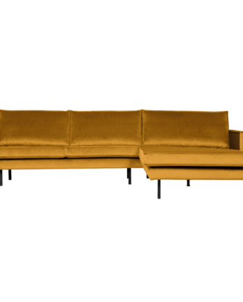 Gul Rodeo Chaiselong Højrevendt Velour Ochre - Bepurehome Sofa  - 8714713105090