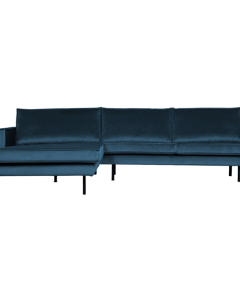 Blå Rodeo Chaiselong Venstrevendt Velour Blue - Bepurehome Sofa  - 8714713104628