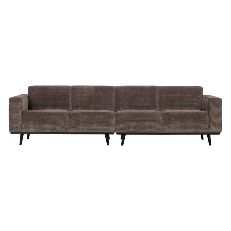 Brun Statement Pers Sofa 280 Flat Rib Taupe - Bepurehome Sofa - 8714713139682