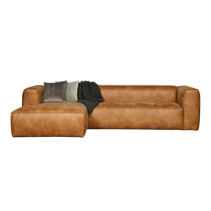 Cognac Bean Hjørnesofa Venstrevendt - Woood Sofa - 8714713061433