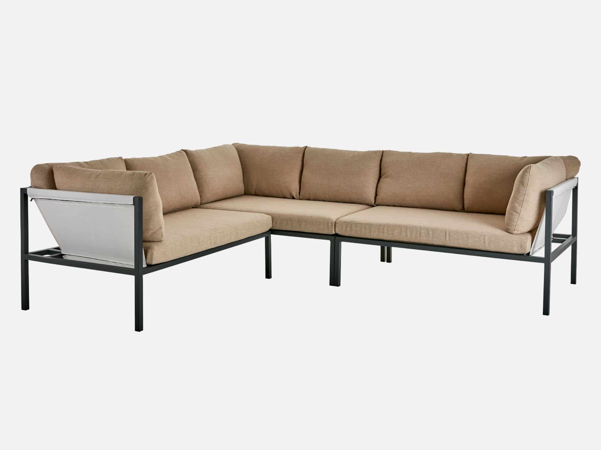 Antracit|Beige Hjørnesofa Allien - Sofa