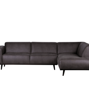 Grå Højrevendt Statement Hjørnesofa Øko Læder - Bepurehome Sofa  - 8714713073092