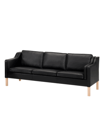 Sort Mh195 Sofa Pers Ege Ben Skarp Pris LÆder :210 - Mogens Hansen Sofa