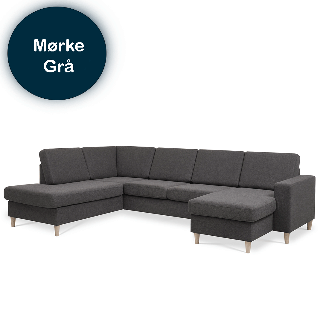 Pan Sofa Højrevendt Mørkegrå - Lexpo Sofa