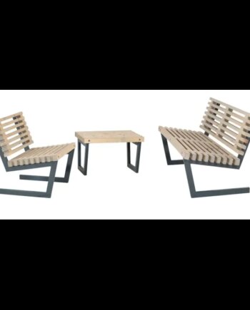 Plus Siesta Tralle Møbelsæt Sofa Stol Lille Bord 196160 - Plus A/s Sofa  - 5703393729439