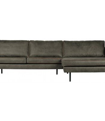 Grøn Rodeo Sofa Med Højrevendt Chaiselong Læder B300 Vintage Army - Bepurehome Sofa