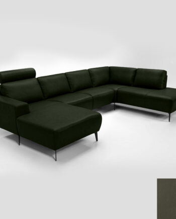 Hjort Knudsen Napoli Sofa Semianilin Læder Semianalin 314 Hunter - Hjort Knudsen Sofa