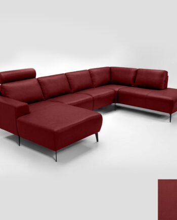 Hjort Knudsen Napoli Sofa Semianilin Læder Semianalin 315 Red - Hjort Knudsen Sofa