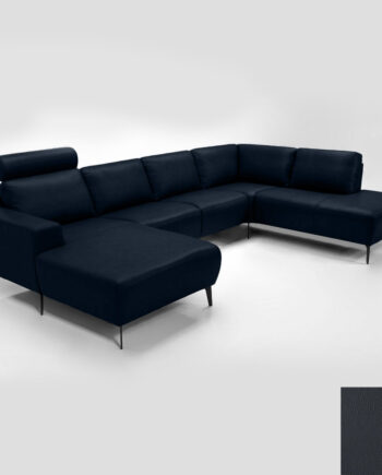 Hjort Knudsen Napoli Sofa Semianilin Læder Semianalin 316 Blue - Hjort Knudsen Sofa