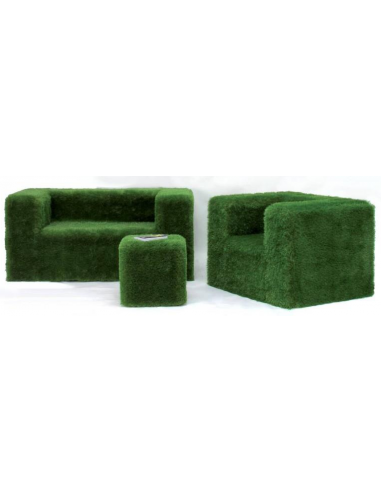 Sofa Lænestol Puf Kunstigt Græs - Sofa