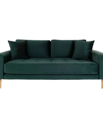 Grøn Sofa Mørke T Velour Med Puder Hn1006 1301435 - Homeshop Sofa  - 5713917010066