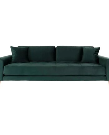Grøn Sofa Mørke T Velour Med Puder Hn1006 1301445 - Homeshop Sofa  - 5713917010127