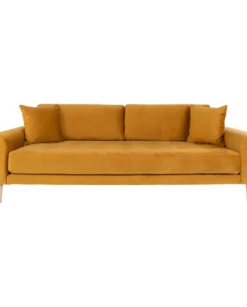 Sofa Sennepsgult Velour Med Puder Hn1004 1301444 - Homeshop Sofa  - 5713917010110