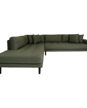 Grøn Sofa Venstre Vendt Oliven Med Fire Puder Hn1020 Åben Ende 1301416 - Homeshop Sofa  - 5713917021413