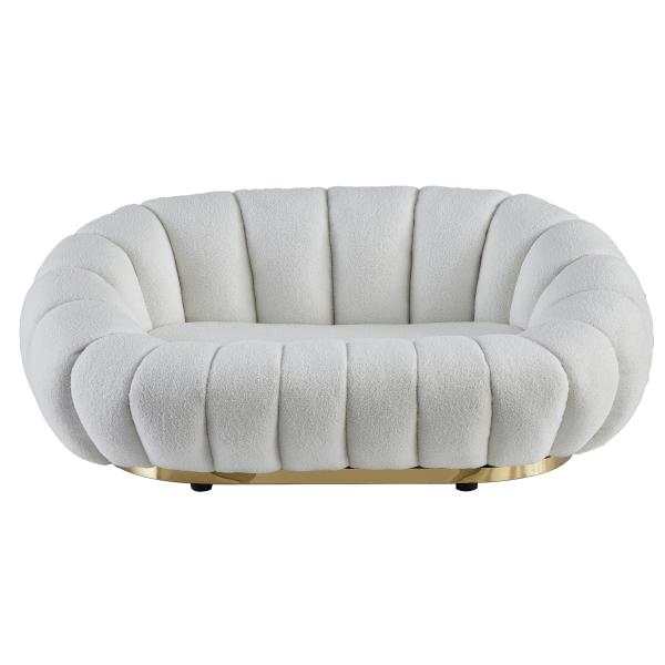 Hvid Homeville Tuli Personers Teddy 197x90x60cm - Sofa