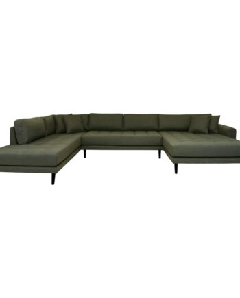 Grøn Sofa Med åben Ende Højrevendt Oliven Med Fire Puder Hn1020 Åben Ende 1301470 - Homeshop Sofa  - 5713917021093