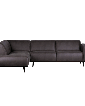 Grå Venstrevendt Statement Hjørnesofa Øko Læder - Bepurehome Sofa  - 8714713071289