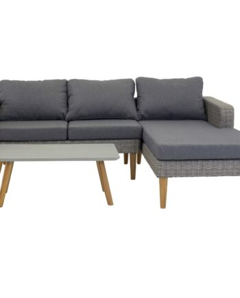Vodice Sofa Med Bord Akacietræ Polyrattan Til Haven - Venture Design Sofa
